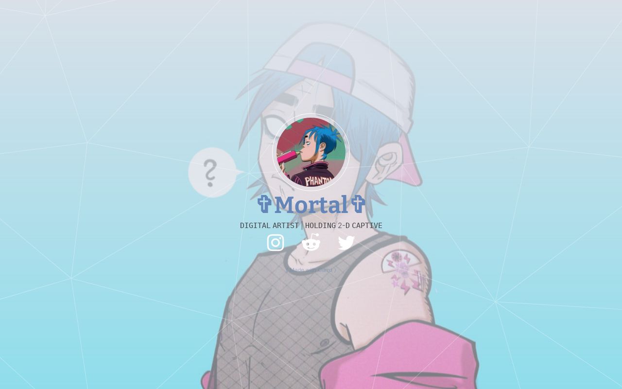 Carrd profile picture for @mortals